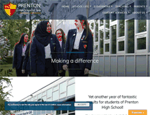 Tablet Screenshot of prentonhighschool.co.uk